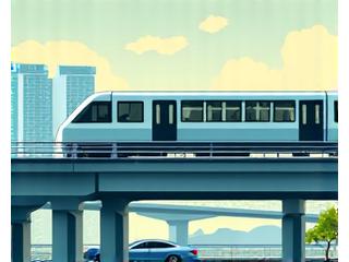 Singapore's efficient public transport system (MRT) juxtaposed with private cars, illustrating transportation cost choices